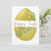 Osterkarte "goldenes Ei" Feiertagskarte (Stehend Vorderseite)