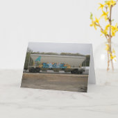 Osterkarte "HAPPY EASTER Boxcar" Karte (Gelbe Blume)