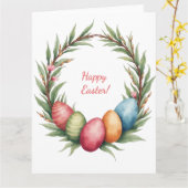 Osterkarte in sanften Pastellfarben Karte (Gelbe Blume)