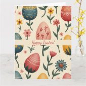 Osterkarte in sanften Pastellfarben Karte (Gelbe Blume)