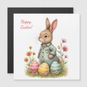 Osterkarte in sanften Pastellfarben Magnetkarte (Vorne/Hinten)