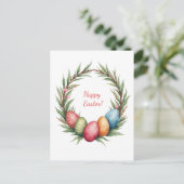 Osterkarte in sanften Pastellfarben Postkarte (Stehend Vorderseite)