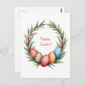 Osterkarte in sanften Pastellfarben Postkarte (Vorne/Hinten)