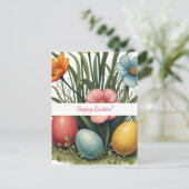 Osterkarte in sanften Pastellfarben Postkarte (Stehend Vorderseite)