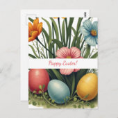 Osterkarte in sanften Pastellfarben Postkarte (Vorne/Hinten)