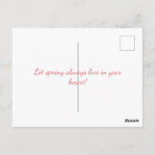 Osterkarte in sanften Pastellfarben Postkarte (Rückseite)