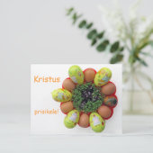 Osterkarte Litauischer Text Kristus Prisikele Feiertagspostkarte (Stehend Vorderseite)