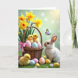 Osterkarte mit Frühlingsküken Karte