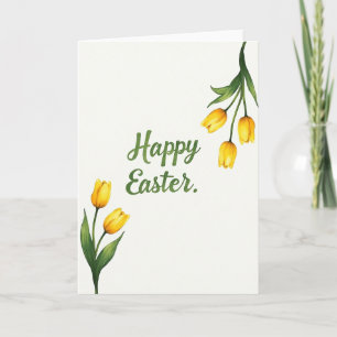 Osterkarte mit gelben Blüten Karte