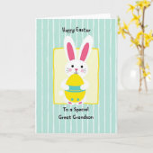 Osterkarte mit Hase und Ei Karte (Gelbe Blume)