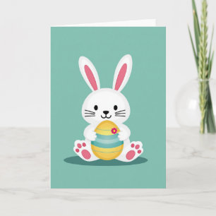 Osterkarte mit Hase und Ei Karte