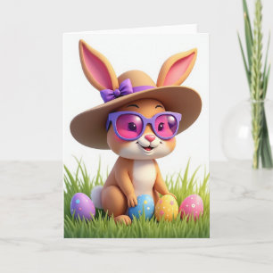 Osterkarte mit Hasenfreund Karte