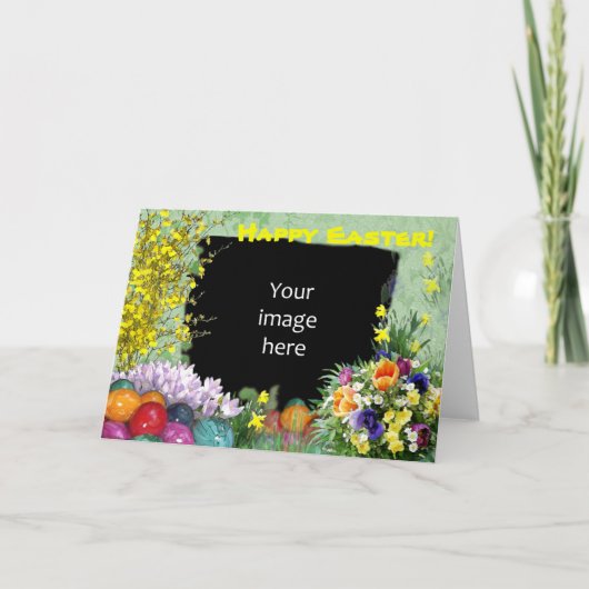 Osterkarte mit Ihrem Foto Feiertagskarte (Vorderseite)