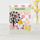 Osterkarte mit Niedlichem Genom Karte (Gelbe Blume)