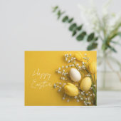 Osterkarte mit Ostereiern Postkarte (Stehend Vorderseite)