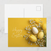 Osterkarte mit Ostereiern Postkarte (Vorne/Hinten)