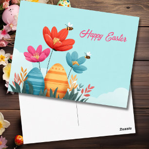 Osterkarte mit Ostereiern Postkarte