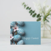 Osterkarte mit Ostereiern Postkarte (Stehend Vorderseite)