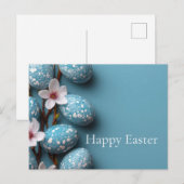 Osterkarte mit Ostereiern Postkarte (Vorne/Hinten)