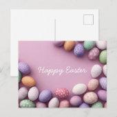 Osterkarte mit Ostereiern Postkarte (Vorne/Hinten)