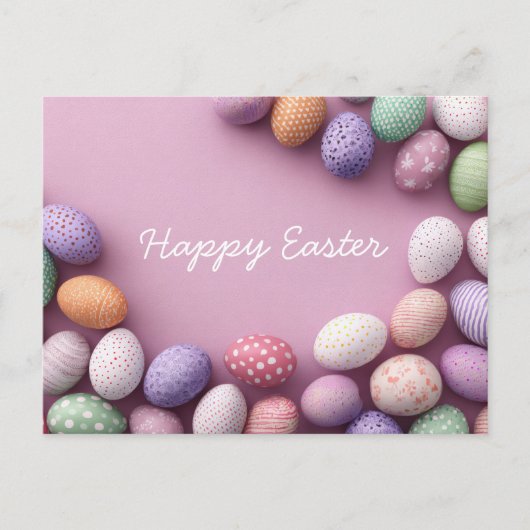 Osterkarte mit Ostereiern Postkarte (Vorderseite)