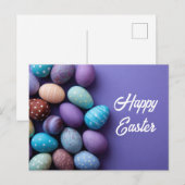 Osterkarte mit Ostereiern Postkarte (Vorne/Hinten)