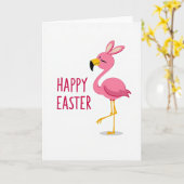 Osterkarte mit rosa Frühlingsvogel Karte (Gelbe Blume)