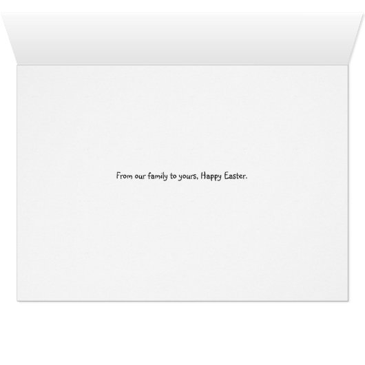 Osterkarte mit Royal Poinciana Blume (Innenansicht Horizontal (Unten))