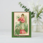 Osterkarte mit Vintager Illustration Feiertagspostkarte (Stehend Vorderseite)