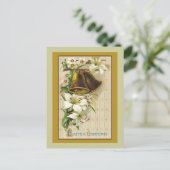 Osterkarte mit Vintager Illustration Feiertagspostkarte (Stehend Vorderseite)