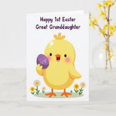 Osterkarte mit Vogel- und Ei-Muster Karte (Gelbe Blume)