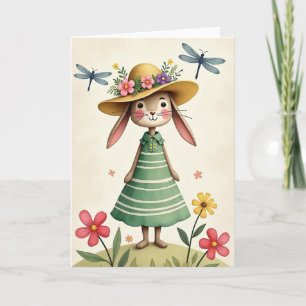 Osterkarte Sommerlicher Tag der Hasenblüten Karte