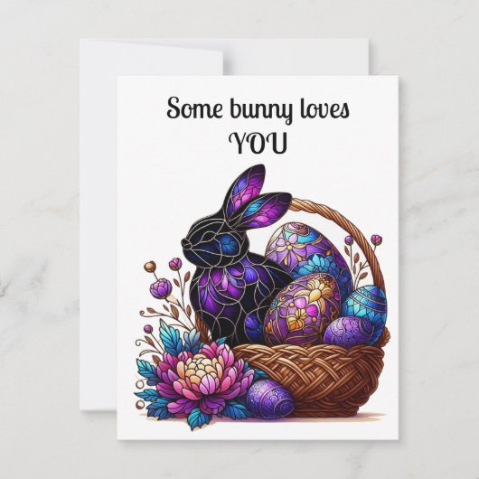 Osterkarte strahlend schönes Design Feiertagskarte (Vorderseite)