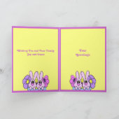 Osterkarte "Tender Bunnies" Feiertagskarte (Innenseite)