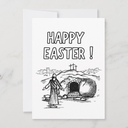 Osterkarte zum Färben Feiertagskarte (Vorderseite)