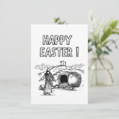 Osterkarte zum Färben Feiertagskarte (Stehend Vorderseite)