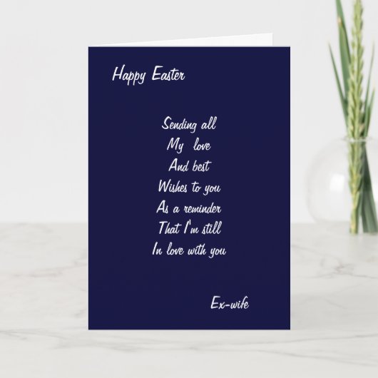 Osterkarten der Ex-Ehefrau Feiertagskarte (Vorderseite)