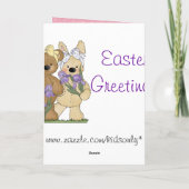 Osterkarten für Kinder Feiertagskarte (Rückseite)