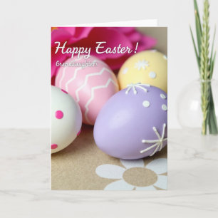 Osterkarten mit Pastell-Ostereiern und matter Text Karte