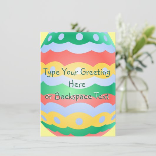 Osterkarten Party Einladungen Ostern Personalisier (Stehend Vorderseite)