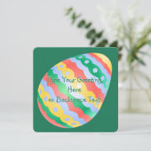 Osterkarten Party Einladungen Ostern Personalisier (Stehend Vorderseite)