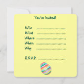 Osterkarten Party Einladungen Ostern Personalisier (Rückseite)