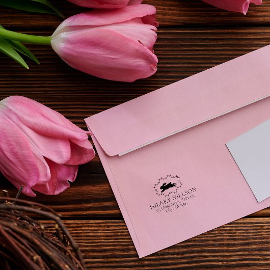 Osterkartenstau | Address bunny ink Briefmarke Permastempel