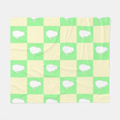 Osterkarton-Muster mit Motiv für Weißkick Fleecedecke (Vorderseite (Horizontal))