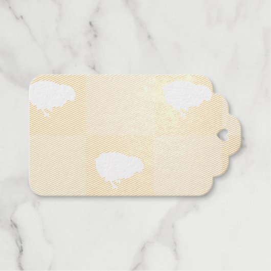 Osterkarton-Muster mit Motiv für Weißkick Geschenkanhänger (Vorderseite (Horizontal))