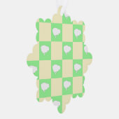 Osterkarton-Muster mit Motiv für Weißkick Ornament Karte (Rechts)