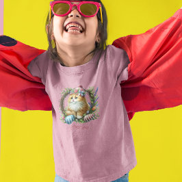 Osterkätzchen im Kranz Kleinkind T-shirt