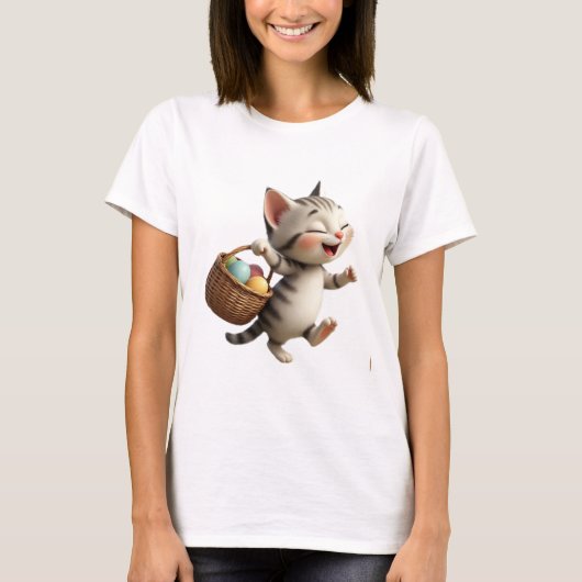 Osterkätzchen T-Shirt (Vorderseite)