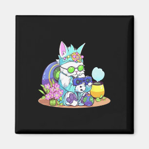Osterkatze Bunny Funny Gamer Video Game Boys Girls Magnet