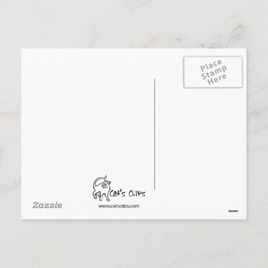 Osterkatze in Hülsenfrüchten Postkarte (Rückseite)